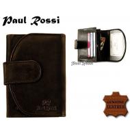 Naiste rahakott vasakukäelistele PD-D01-MTL BROWN, PAUL ROSSI, Nahast rahakotid